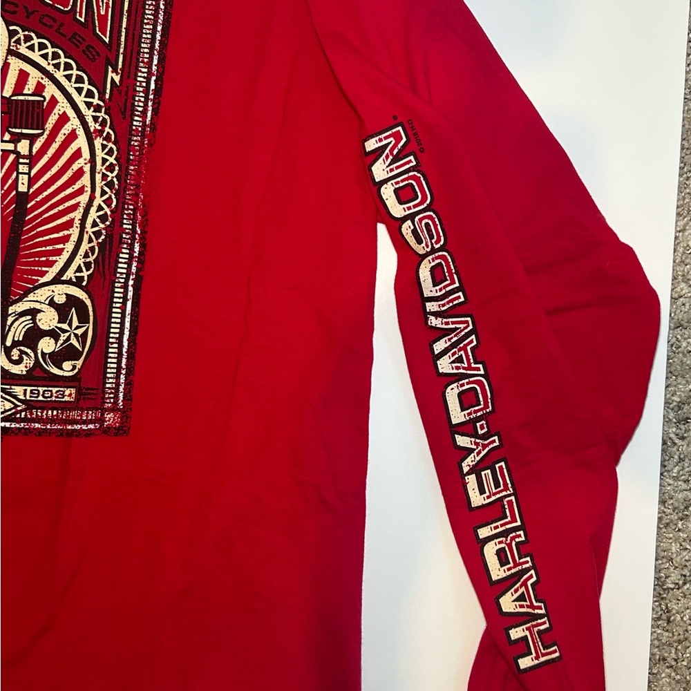 Harley-Davidson Vibrant Red Cotton Shirt - Picture 6 of 10